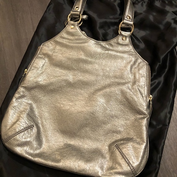 YSL tribute bag silver metallic leather - Picture 6 of 8